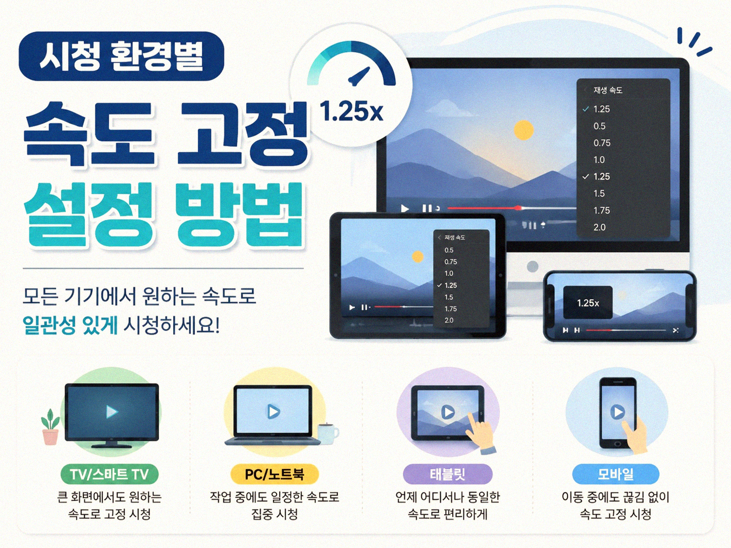유튜브 영상 시청할 때 재생 속도 고정하는 법
