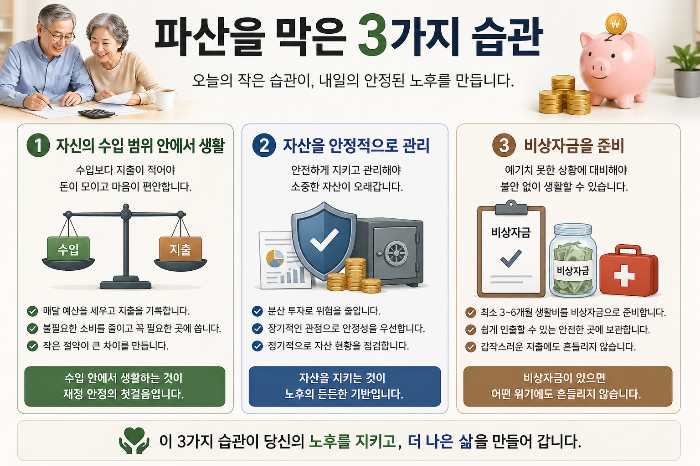 노후 파산을 막는 3가지 생활 습관