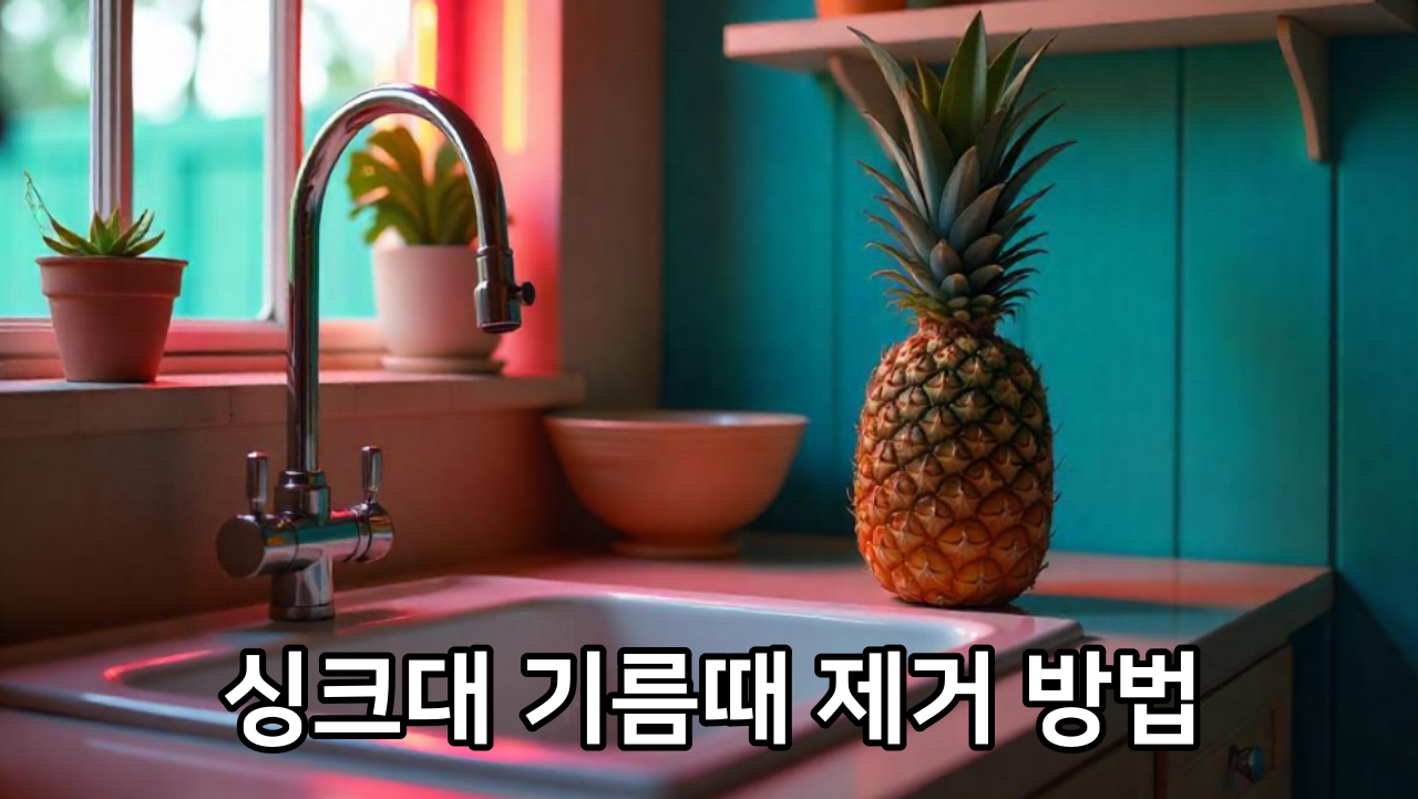 싱크대 기름때 제거 방법 + 파일애플 이렇게 활용보자