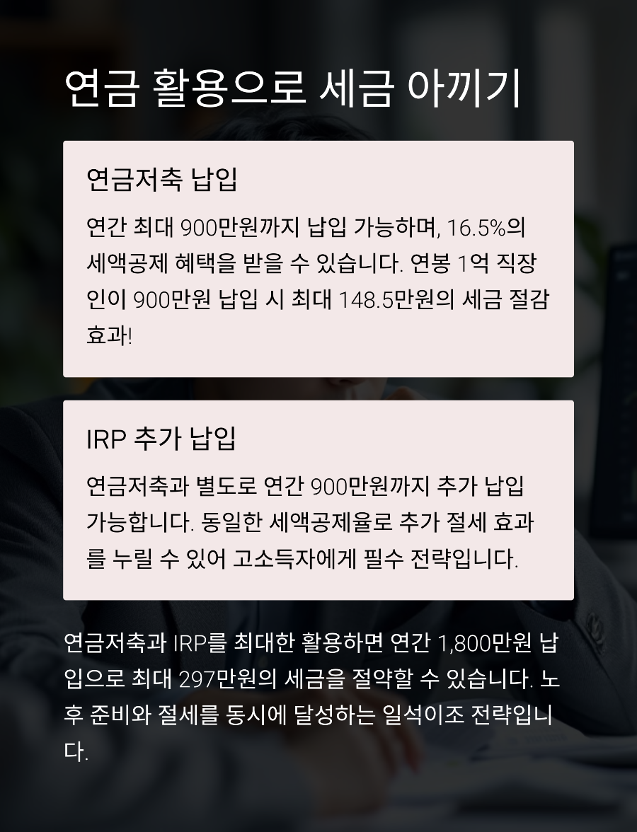 고소득자 연봉 1억 실수령액 절세 전략 세후 월급 극대화하는 합법적 방법