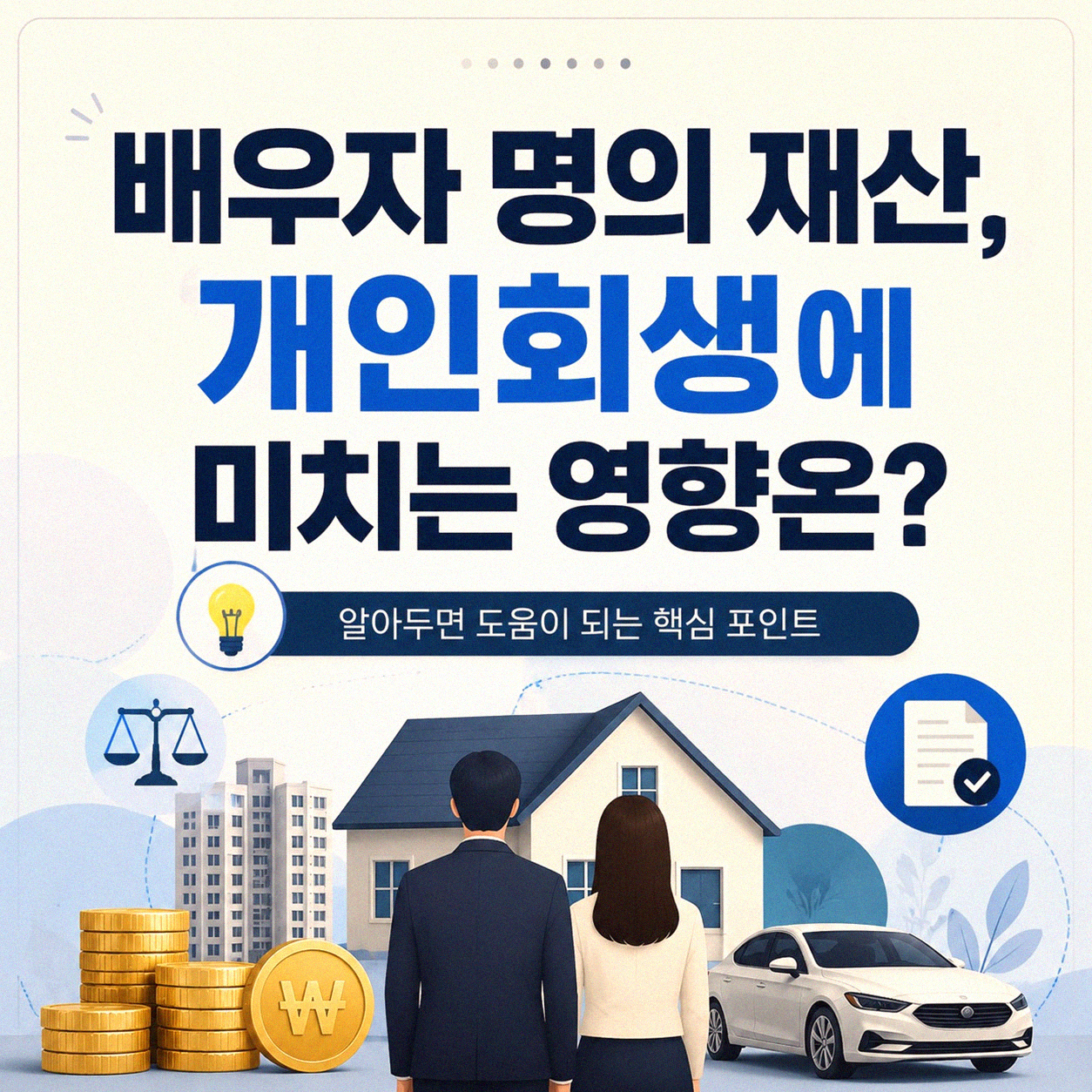 남편 개인회생, 아내 명의 집 있어도 신청 가능한가요?