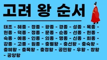 고려왕 계보 고려의 왕조 계보_11