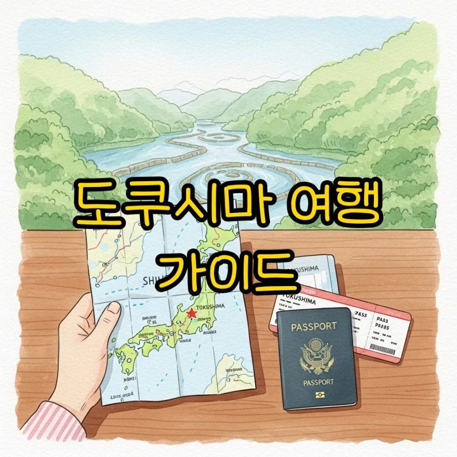 도쿠시마 여행 계획 세우는 모습