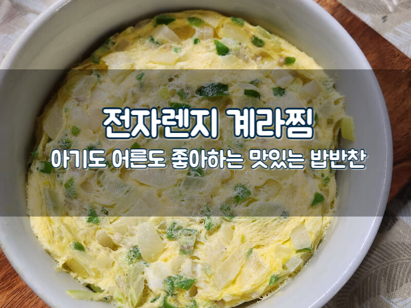 달걀찜 전자렌지 만들기 전자레인지 계란찜 참치액젓 레시피 시간