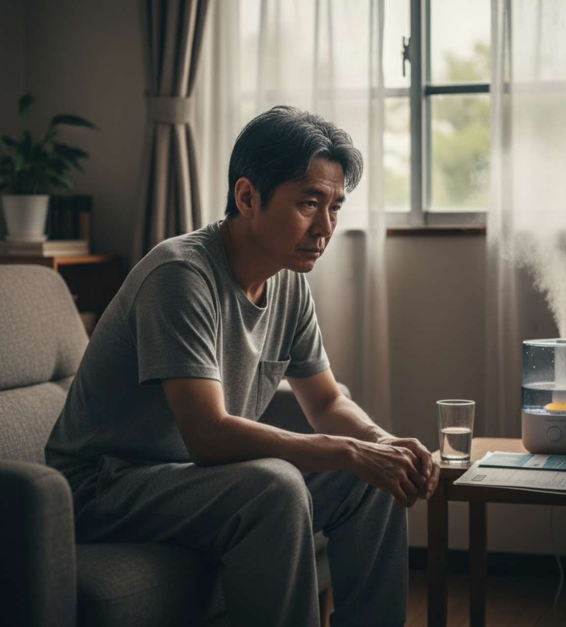 혼자 사는 중년 남성 사진