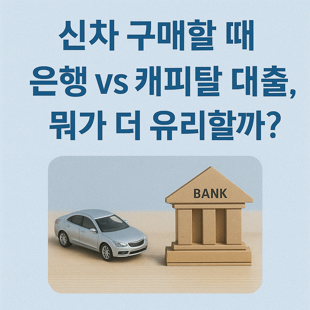 "신차 구매할 때 은행 vs 캐피탈 대출, 뭐가 더 유리할까?"