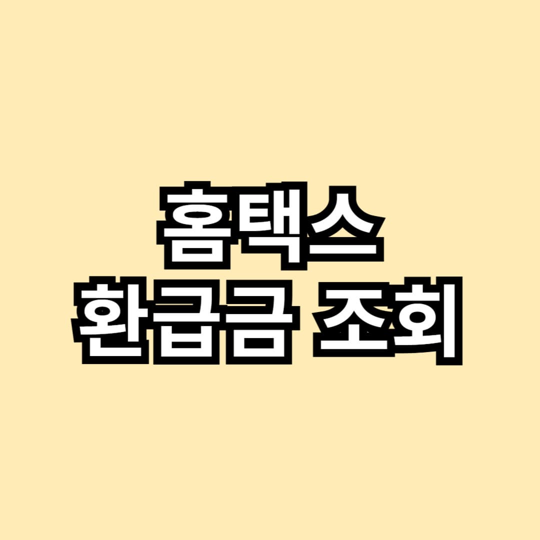 홈택스 환급금 조회
