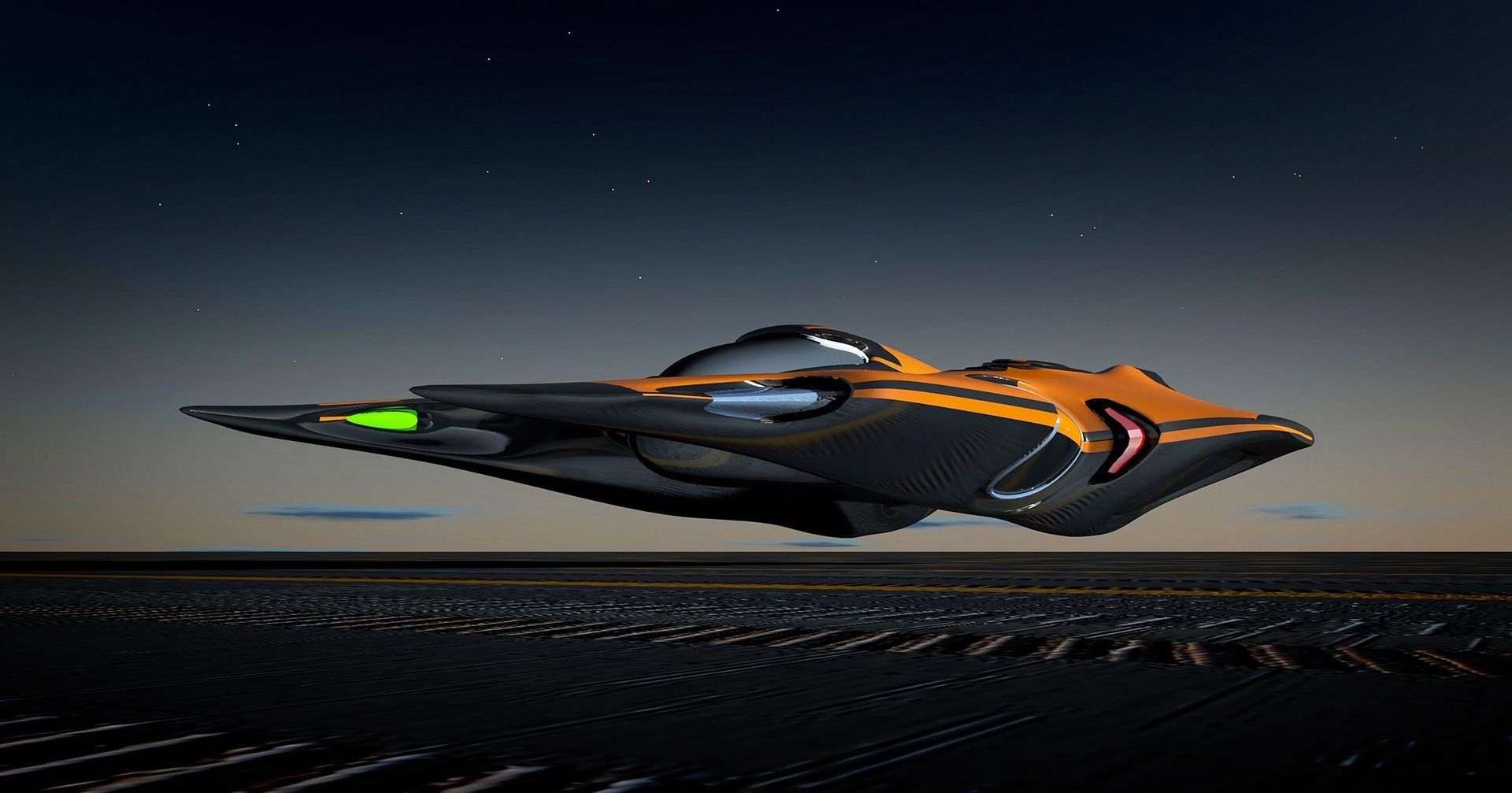 자기부상 미래형 자동차 모형 사진