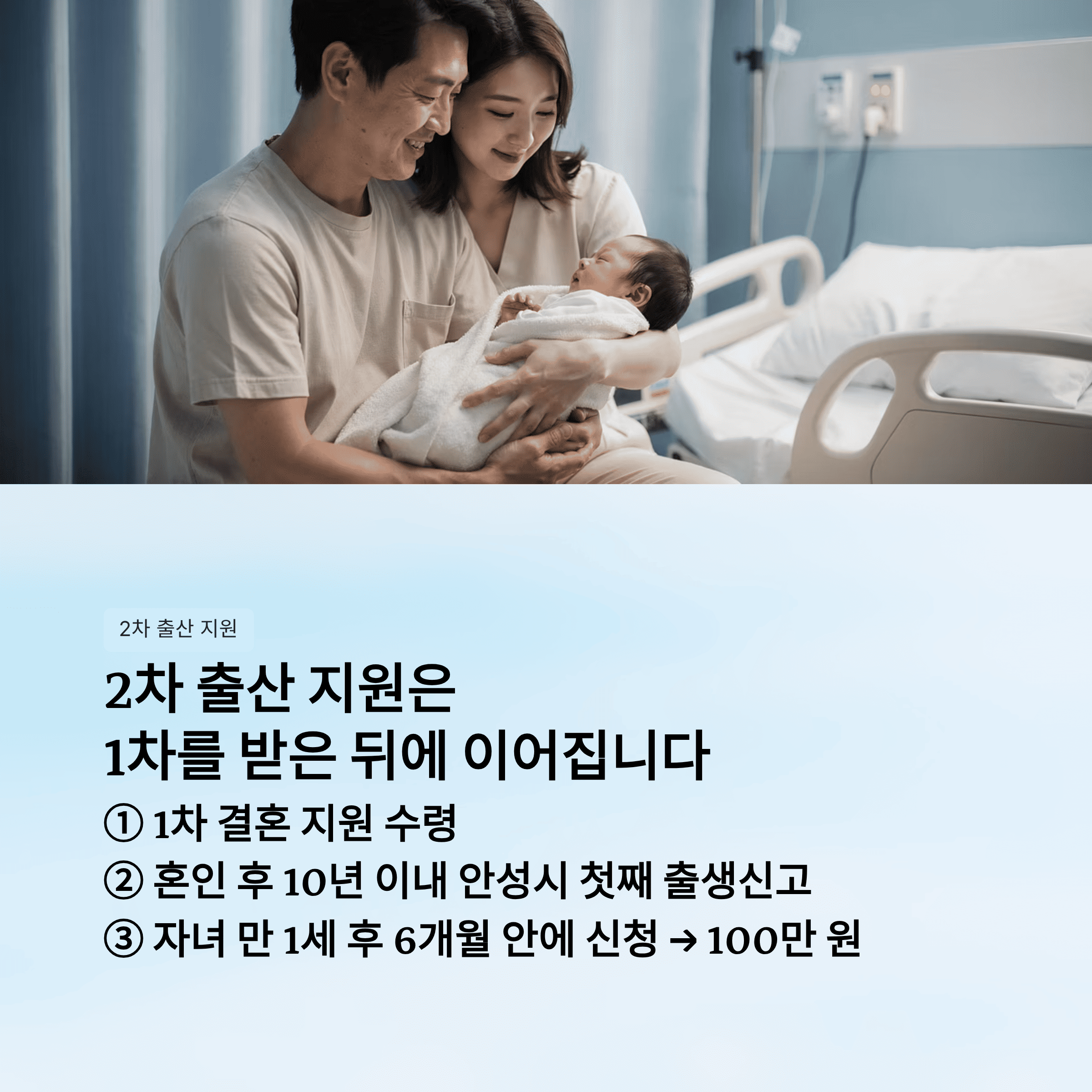 차 출산 지원은 1차를 받은 뒤에 이어집니다