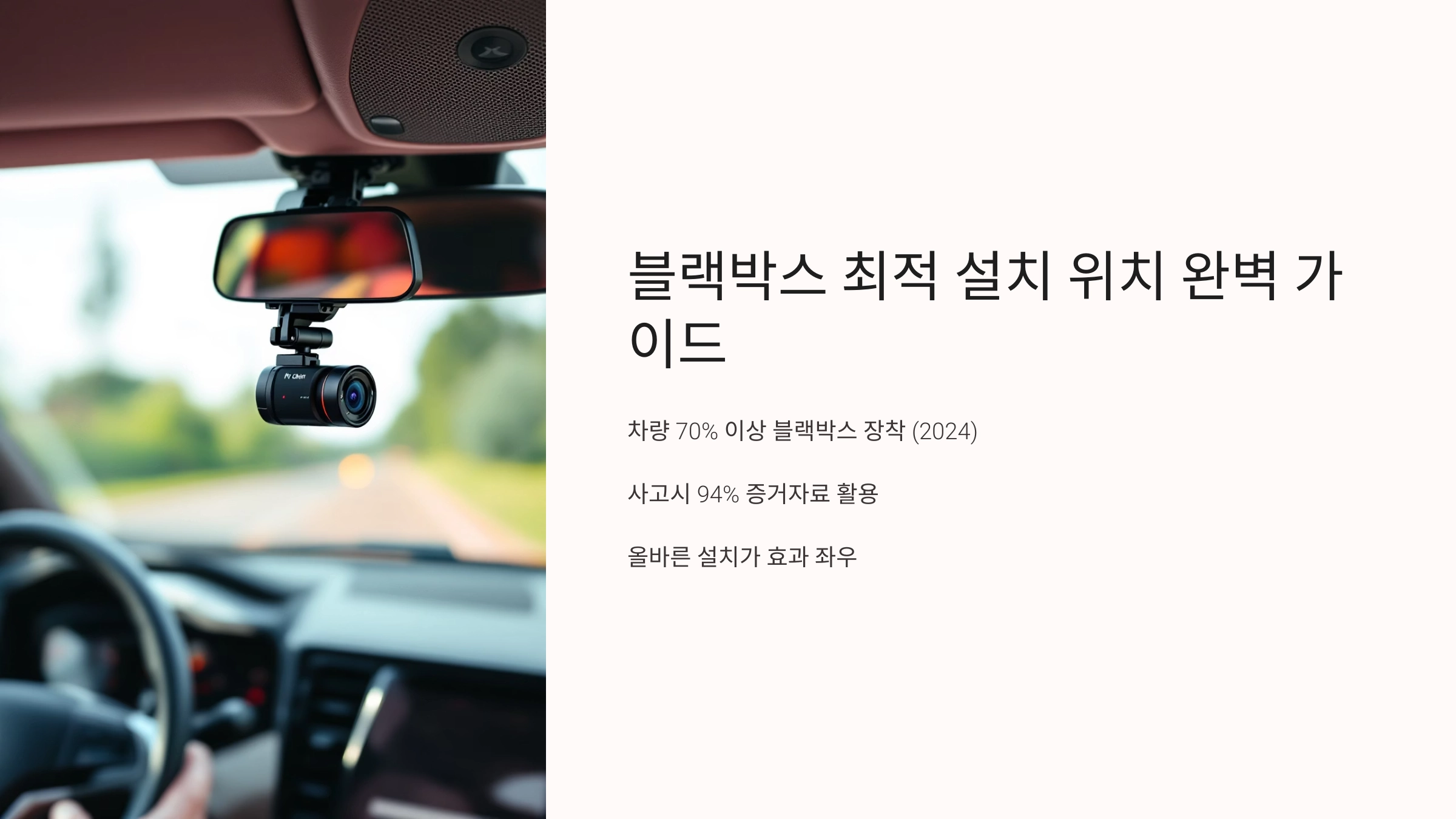 🚗블랙박스 최적 설치 위치 완벽 가이드