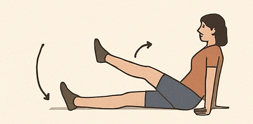 누워서다리올리기