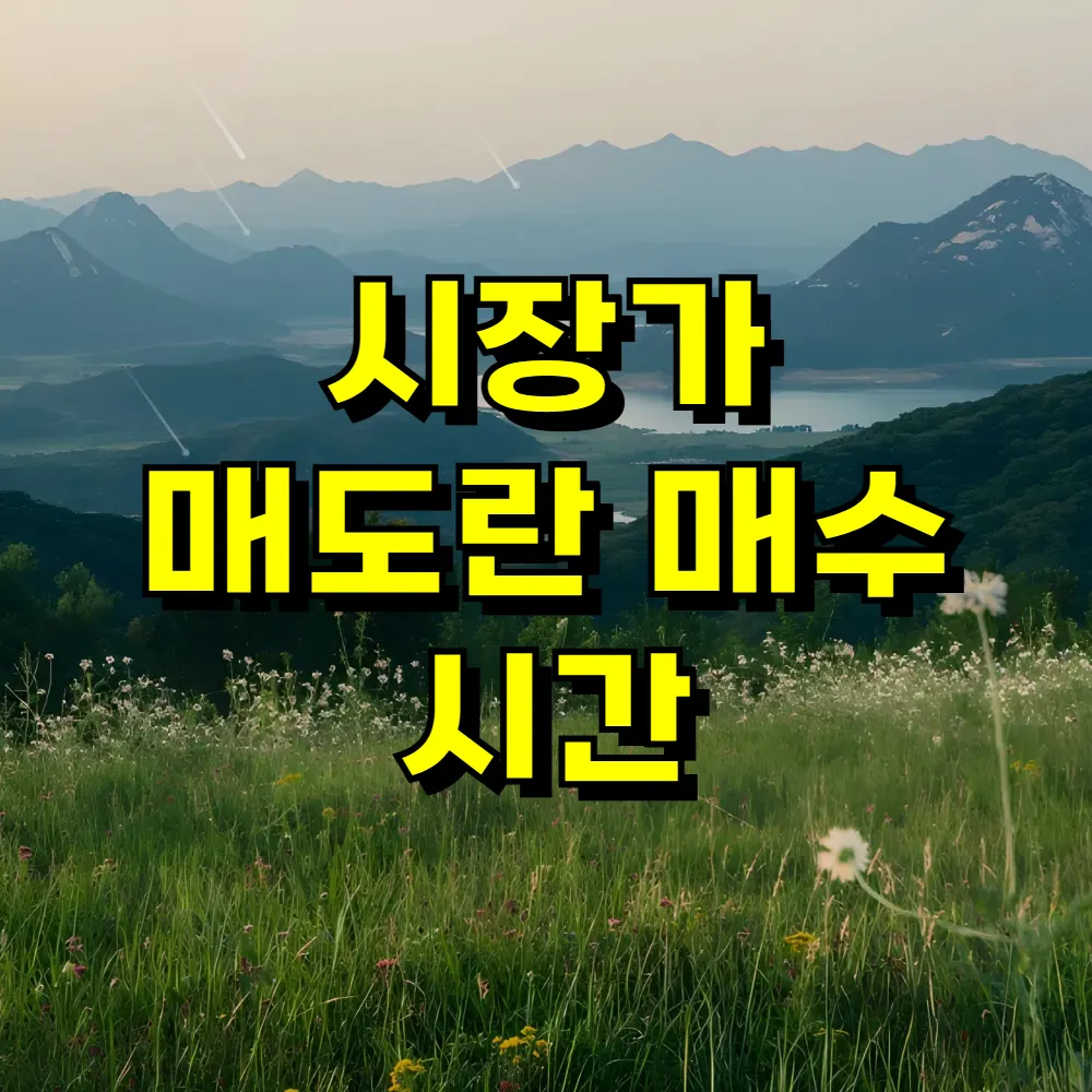 시장가 매도란 매수 시간