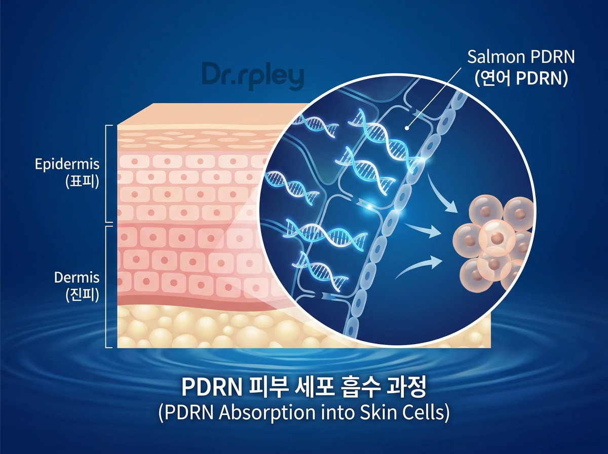 닥터리플리 연어 PDRN 성분 피부 흡수 원리
