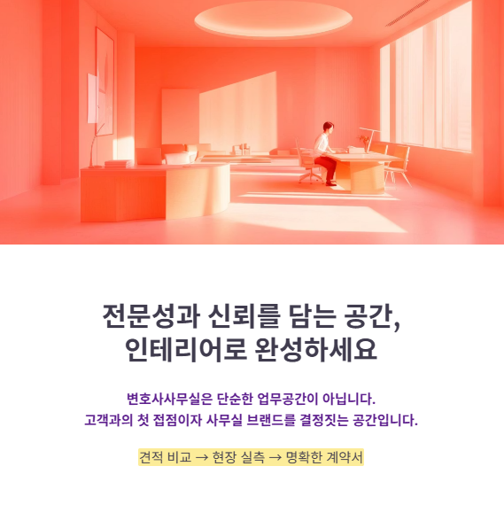 결론: 전문성과 신뢰를 담는 공간, 인테리어로 완성된다