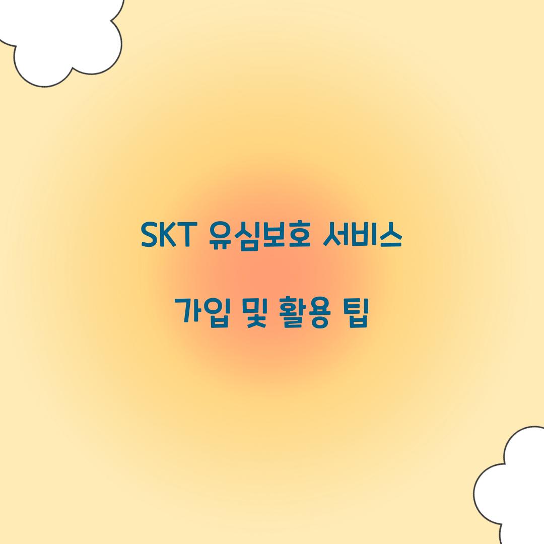 skt 유심보호 서비스