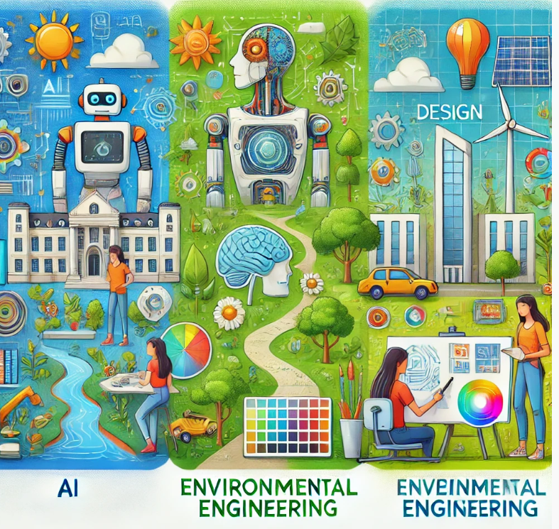 최신 학과 트렌드 (AI, 환경공학, 디자인) 사진 보기