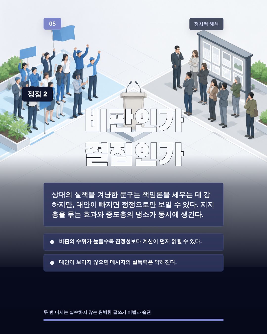 비판인가 결집인가