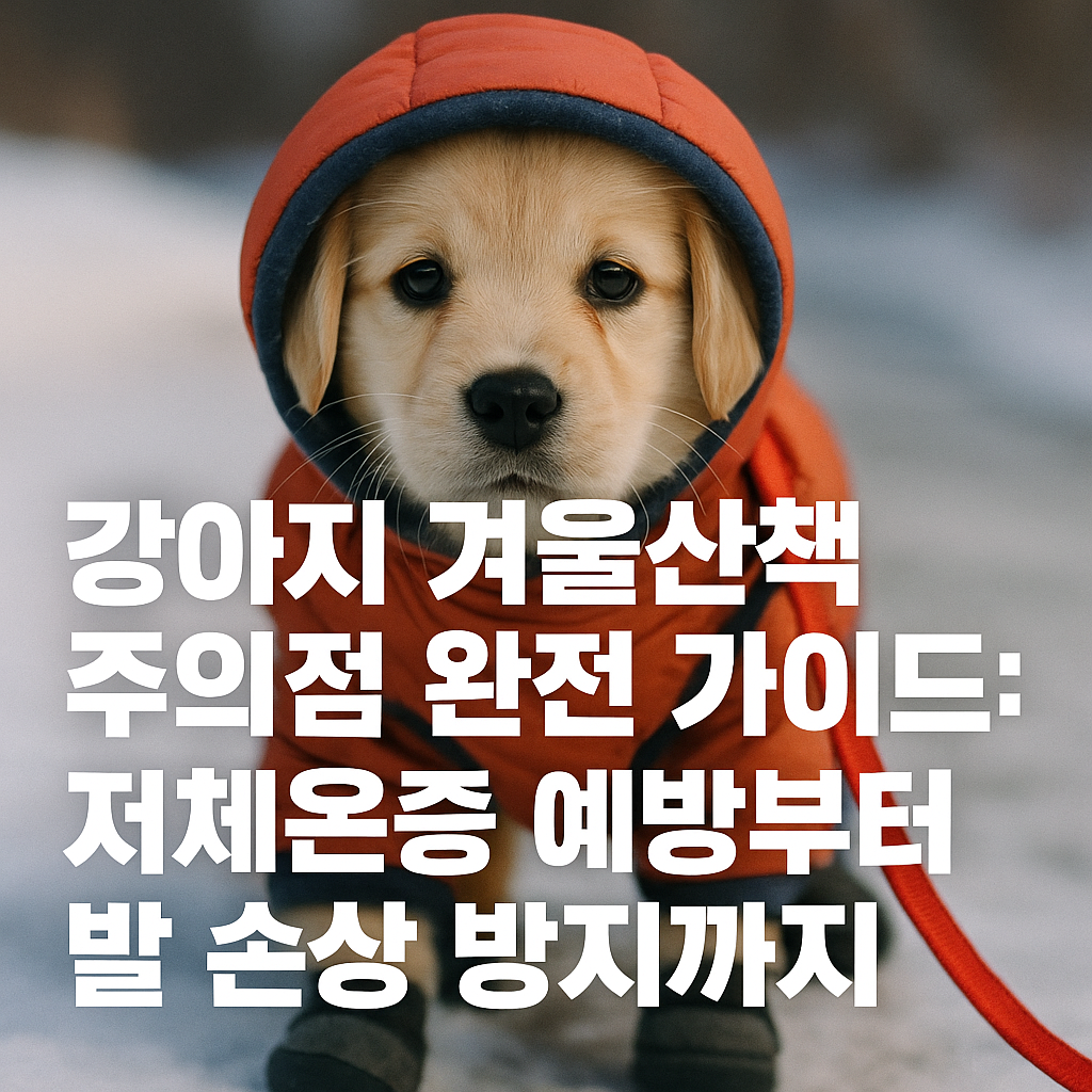 강아지 겨울산책 주의점 완전가이드