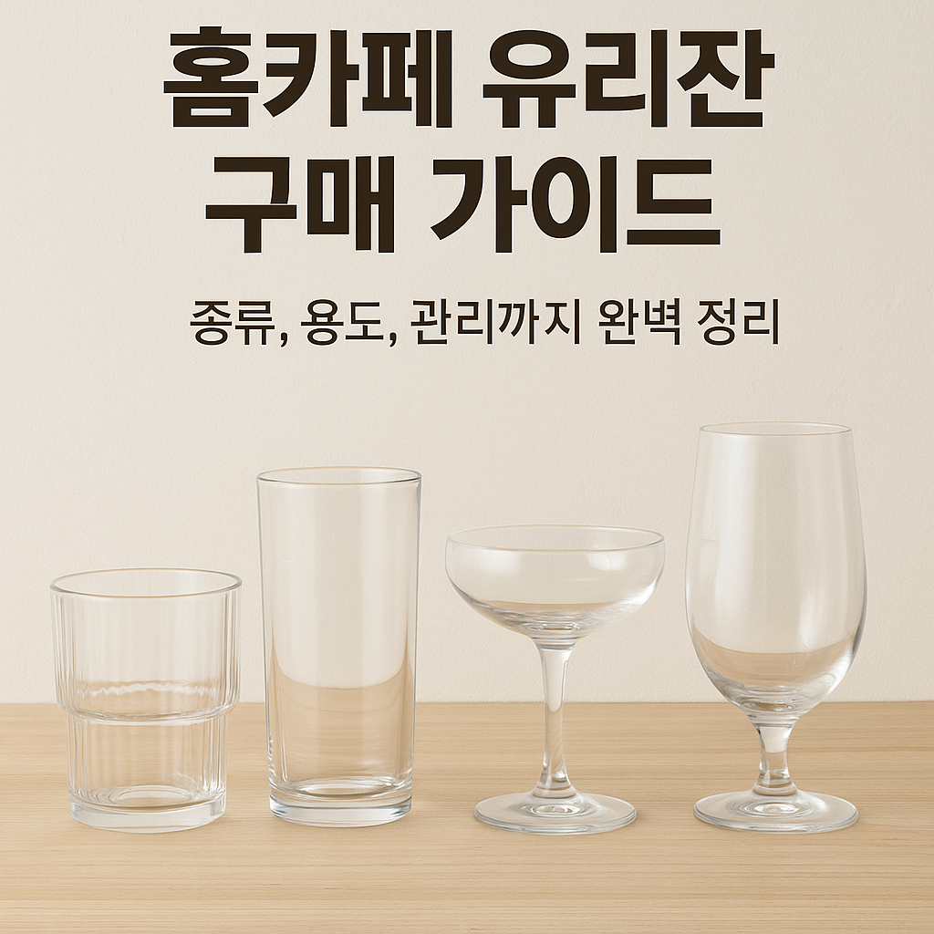 홈카페 유리잔