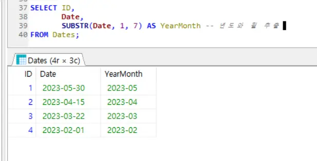 substr yearmonth