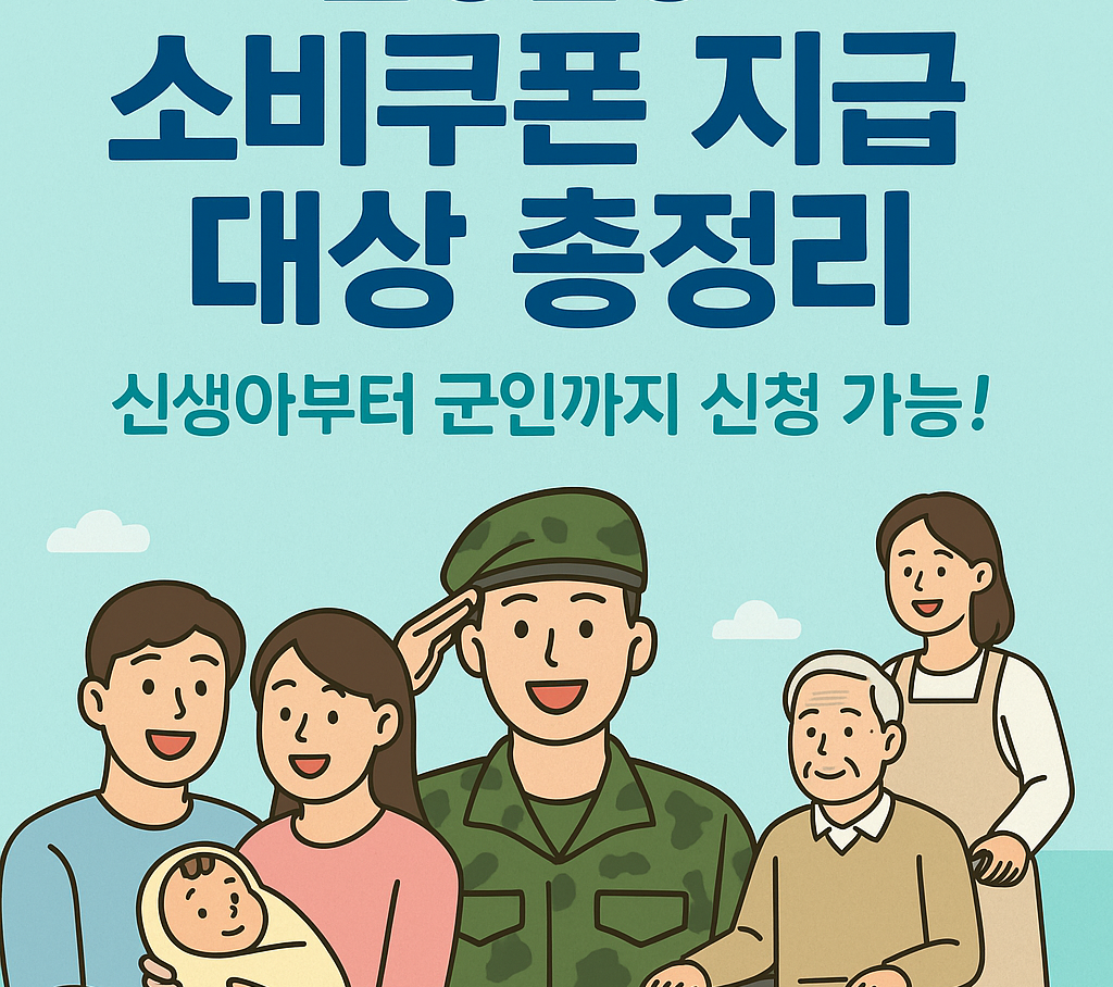 2025 민생회복 소비쿠폰 신청 대상 총정리