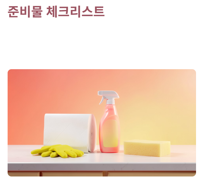 준비물 체크리스트