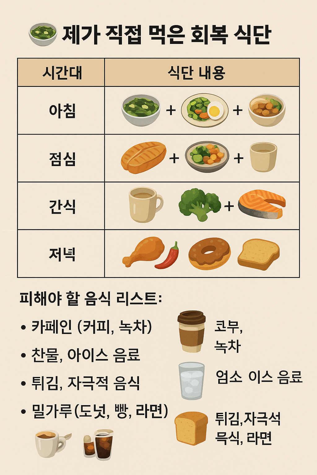 산후에 좋은음식 &amp; 피해야 할 음식