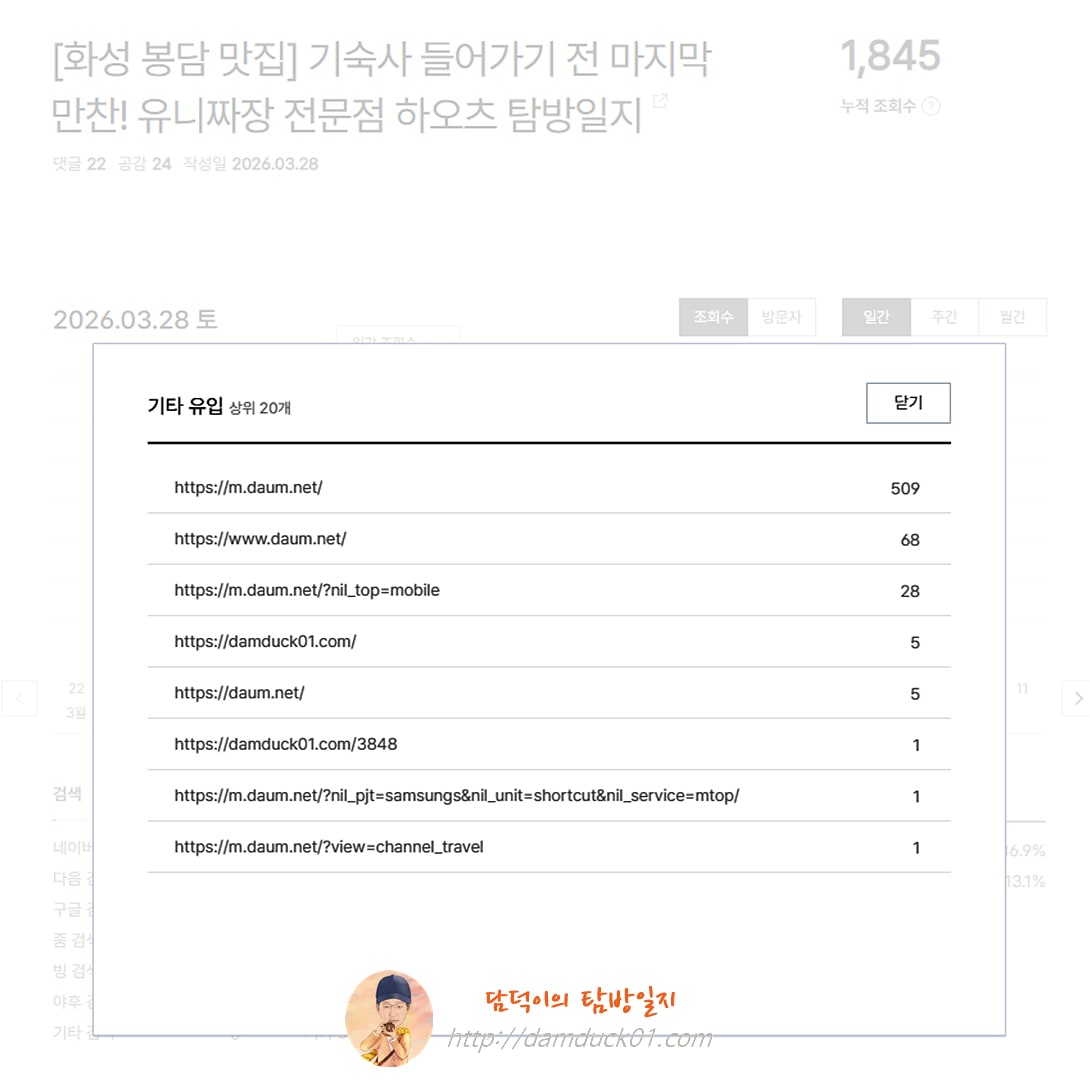 2026년 3월 28일 기타 유입