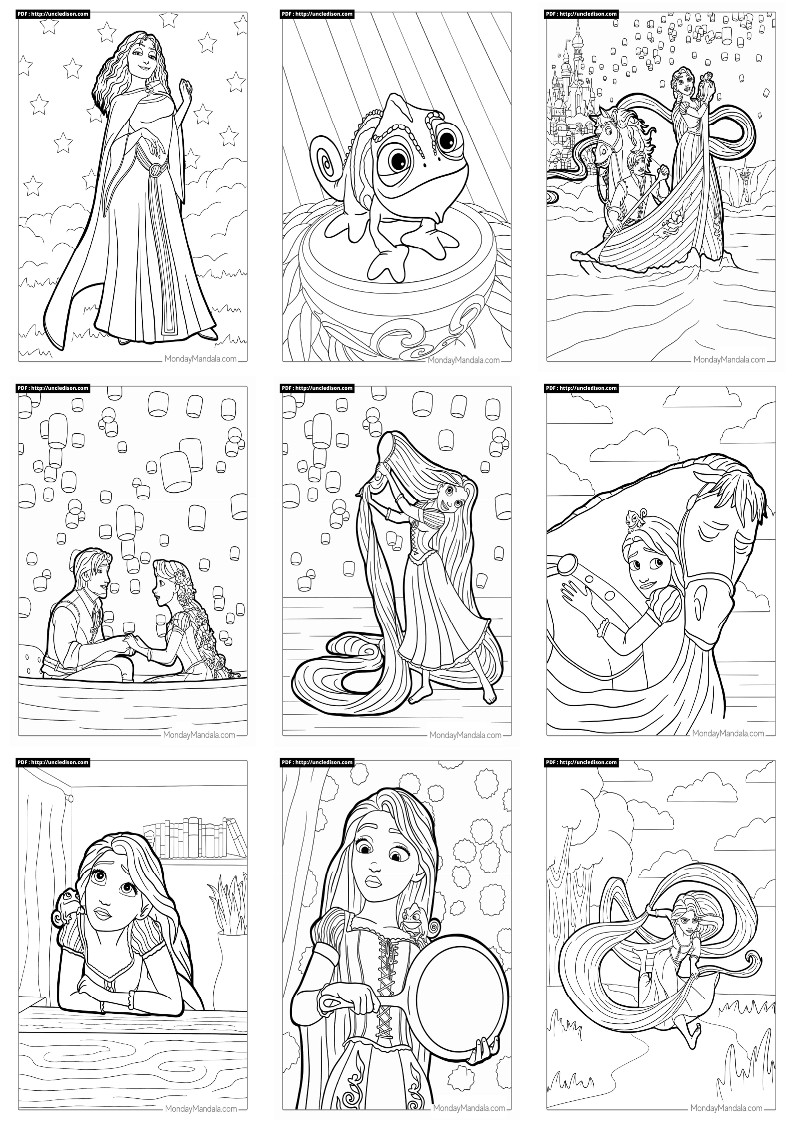 라푼젤 색칠공부 디즈니 도안