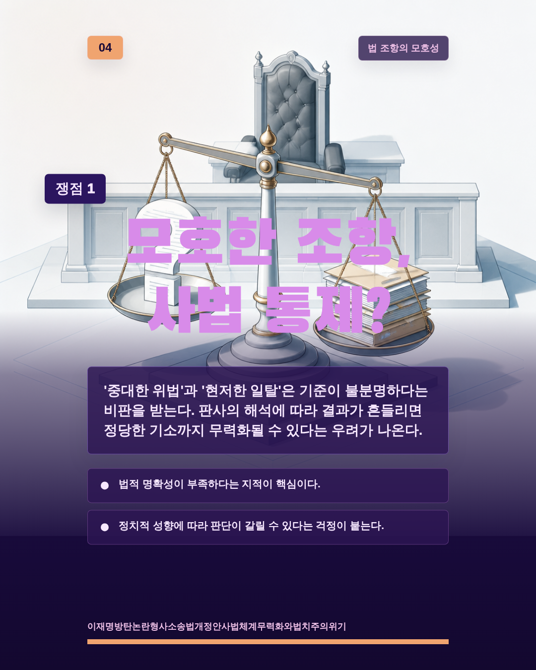 모호한 조항, 사법 통제?