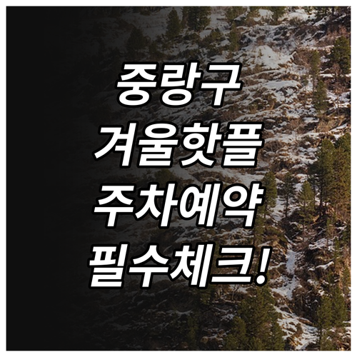 중랑구 겨울 나들이 명소 TOP 5 ..