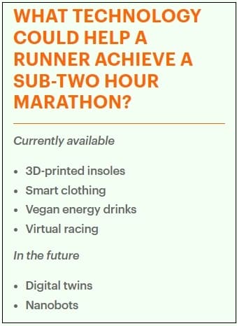 진보된 운동복으로 마라톤 2시간 벽 깨질까: 런던 마라톤 VIDEO:Will futuristic tech lead to a sub-two hour London Marathon? How smart clothing, nanobots...