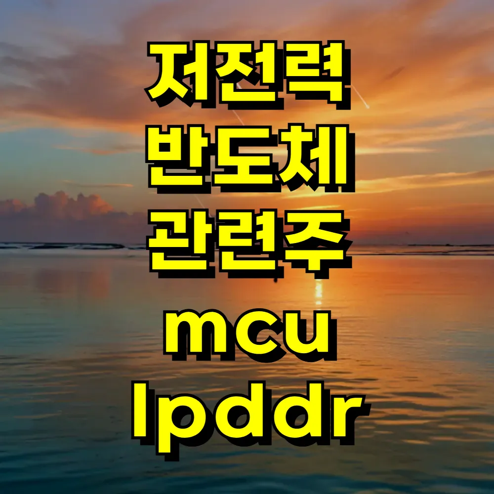 저전력 반도체 관련주 mcu lpddr