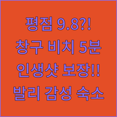 평점 9.8 실화 창구 비치 5분 거..