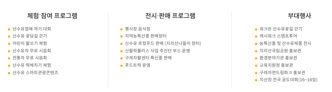 구례 산수유꽃 축제-기타프로그램/부대행사