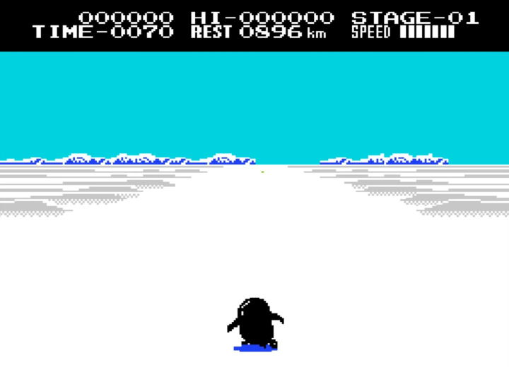 남극탐험-고전게임-시작-화면