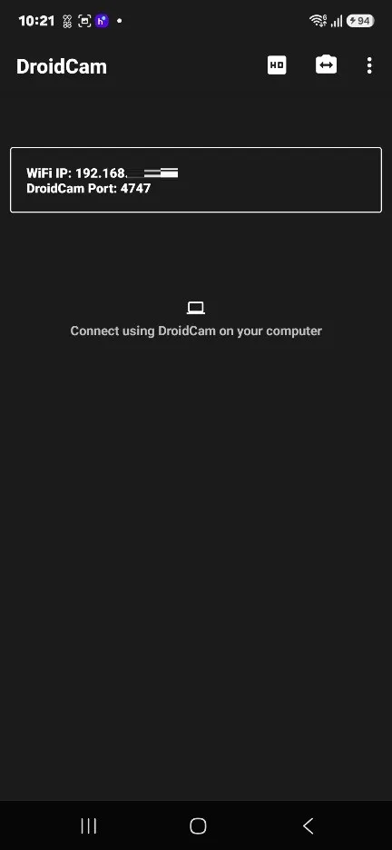 스마트폰을 PC 웹캠으로 DroidCam PC 사용