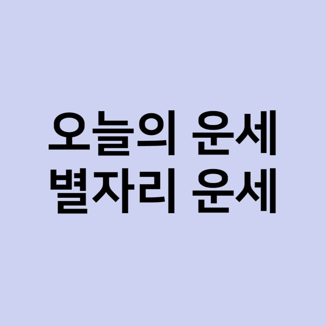 별자리 운세