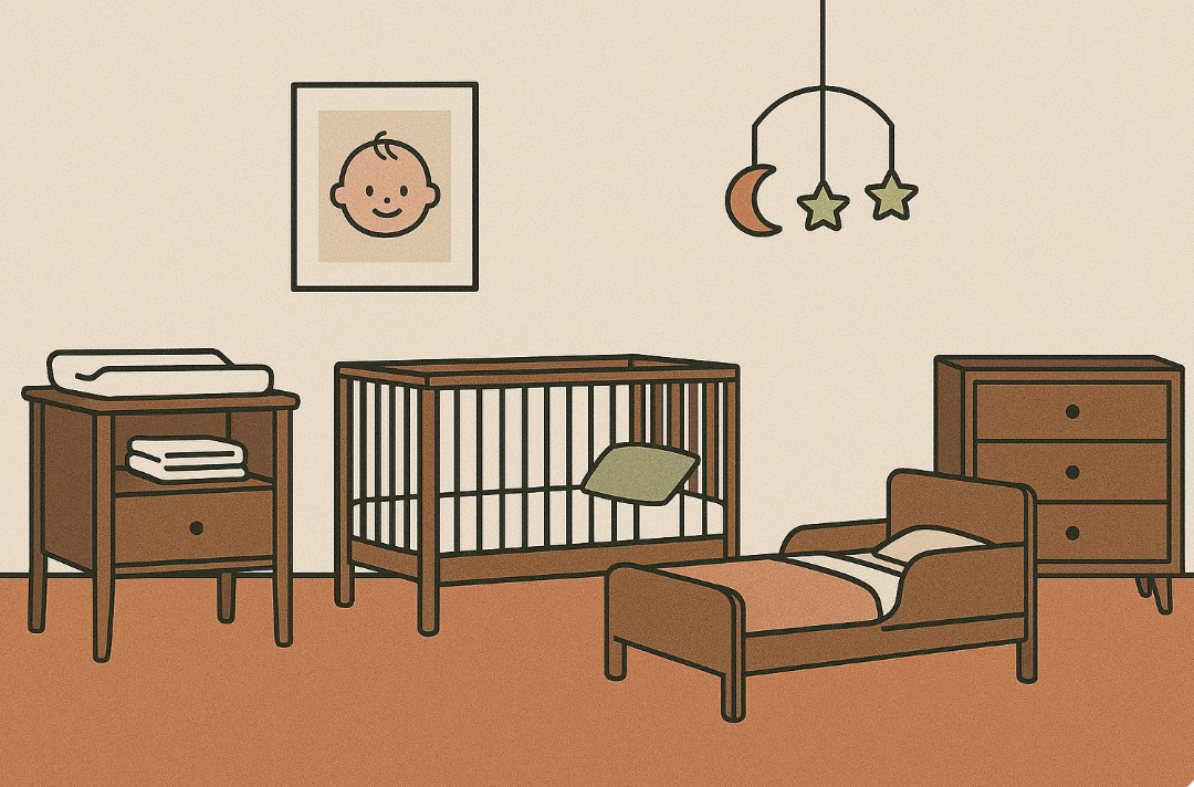 아기 성장 단계별 가구 배치 변화 주기 사진