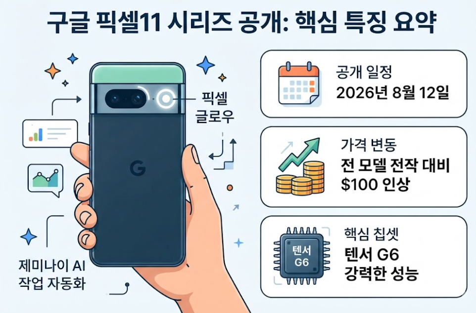 구글픽셀11 출시일