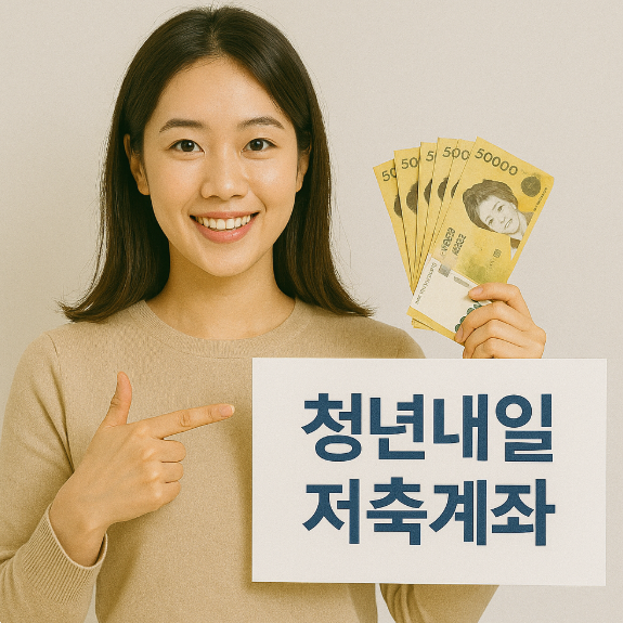 청년내일저축계좌 홍보하는 여성