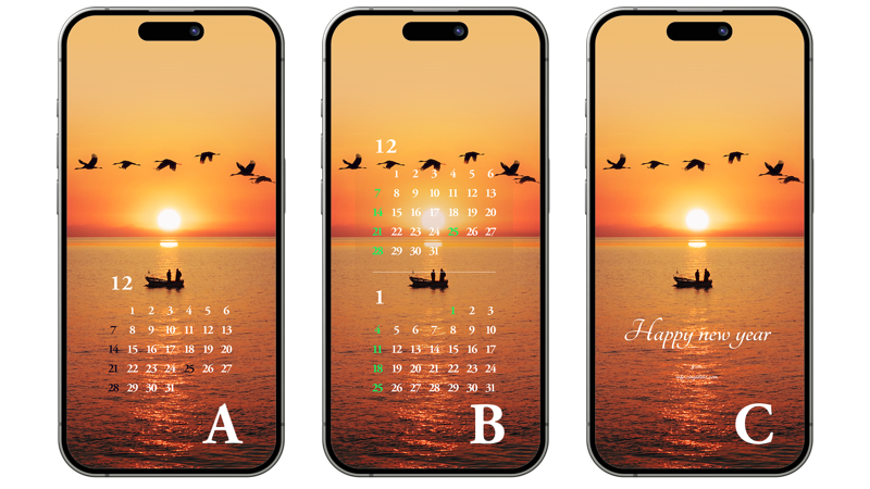 06 새해 일출과 새 ABC - 2025년12월 아이폰배경화면