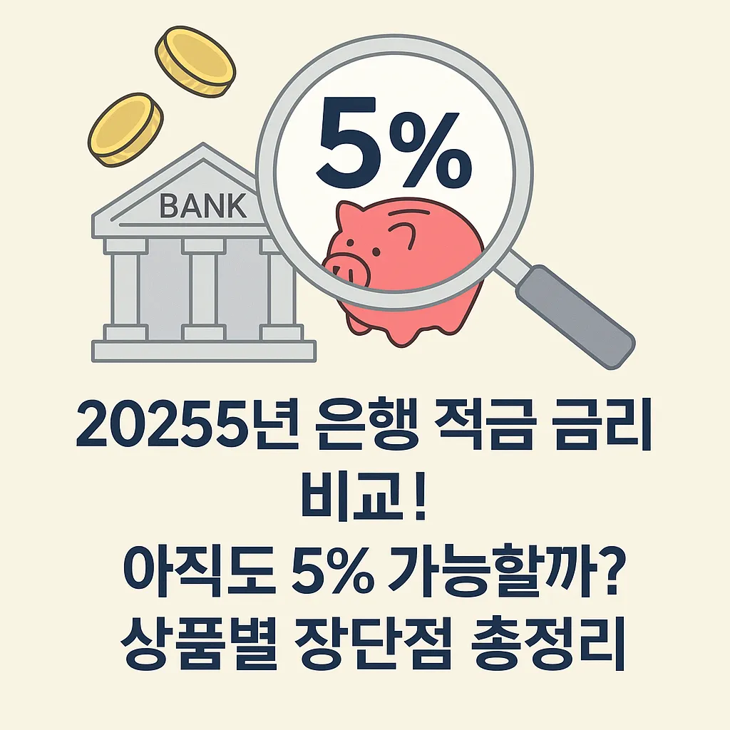 2025년 은행 적금 금리 비교! 아직도 5% 가능할까? 상품별 장단점 총정리