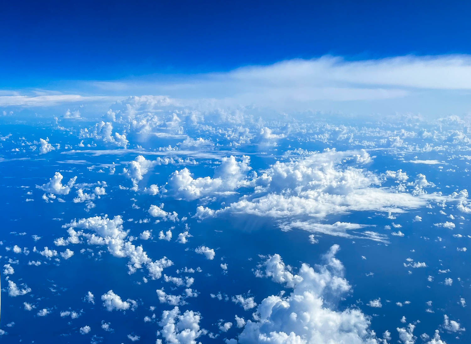 비행기에서 본 하와이