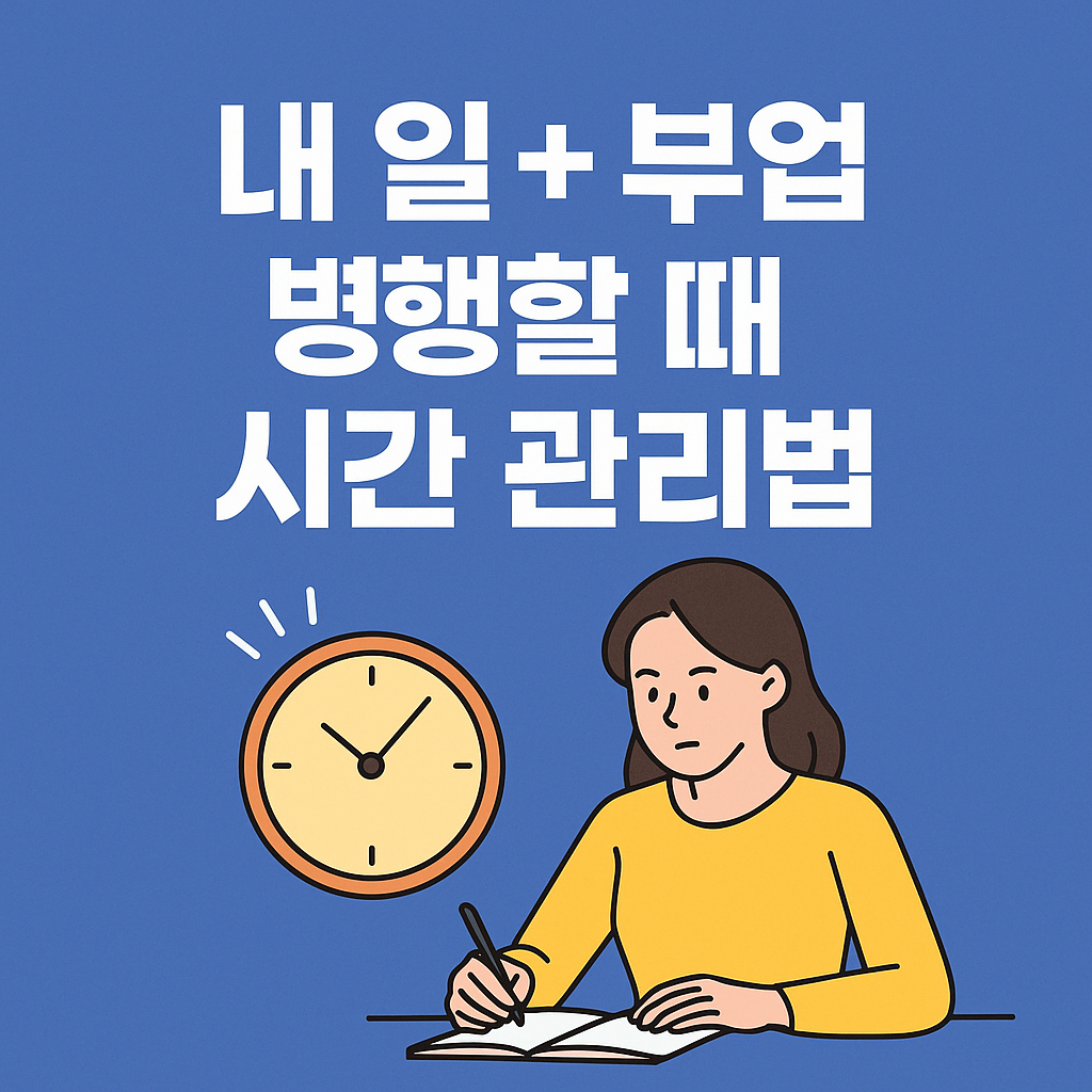 내 일 + 부업 병행할 때 시간 관리법