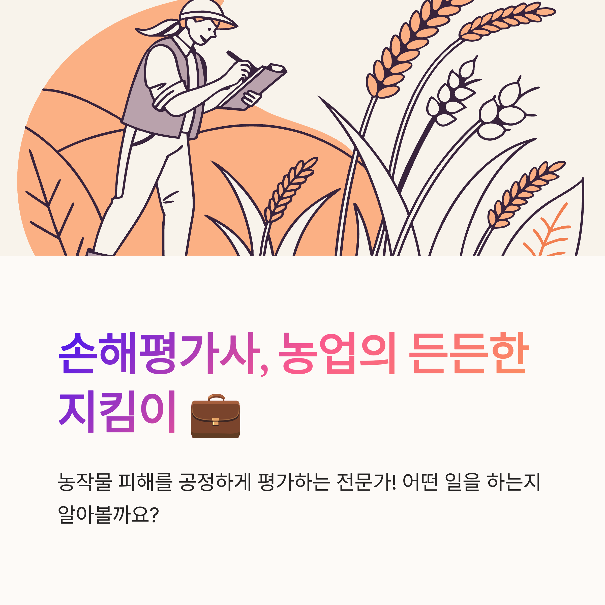 손해평가사 하는일 쉽게 설명