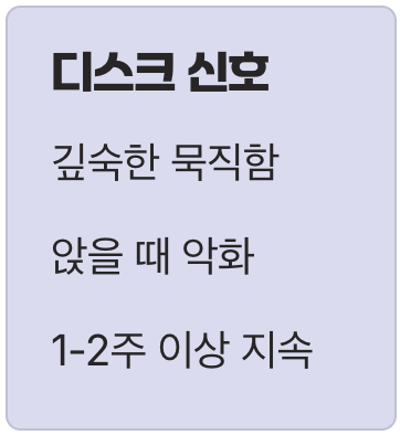 단순 근육통과 다른 허리의 신호