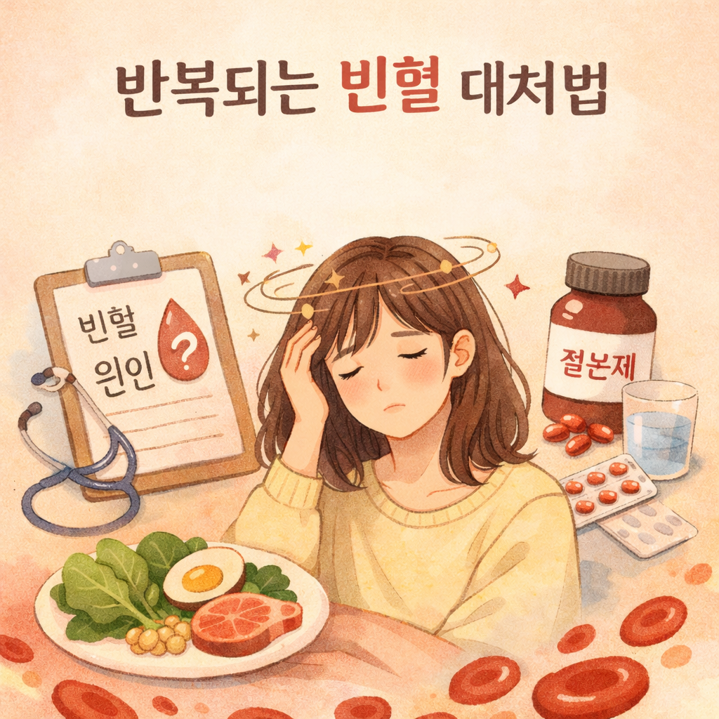 어지러움&middot;빈혈 의심될 때 증상&middot;원인&middot;식단&middot;철분제 총정리 대표이미지