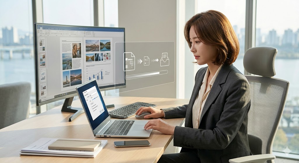 한글 문서 이미지 용량 최적화 변환하는 방법