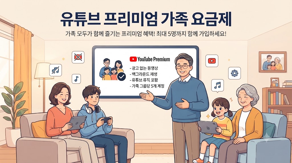 유튜브 프리미엄 가족 요금제 안내